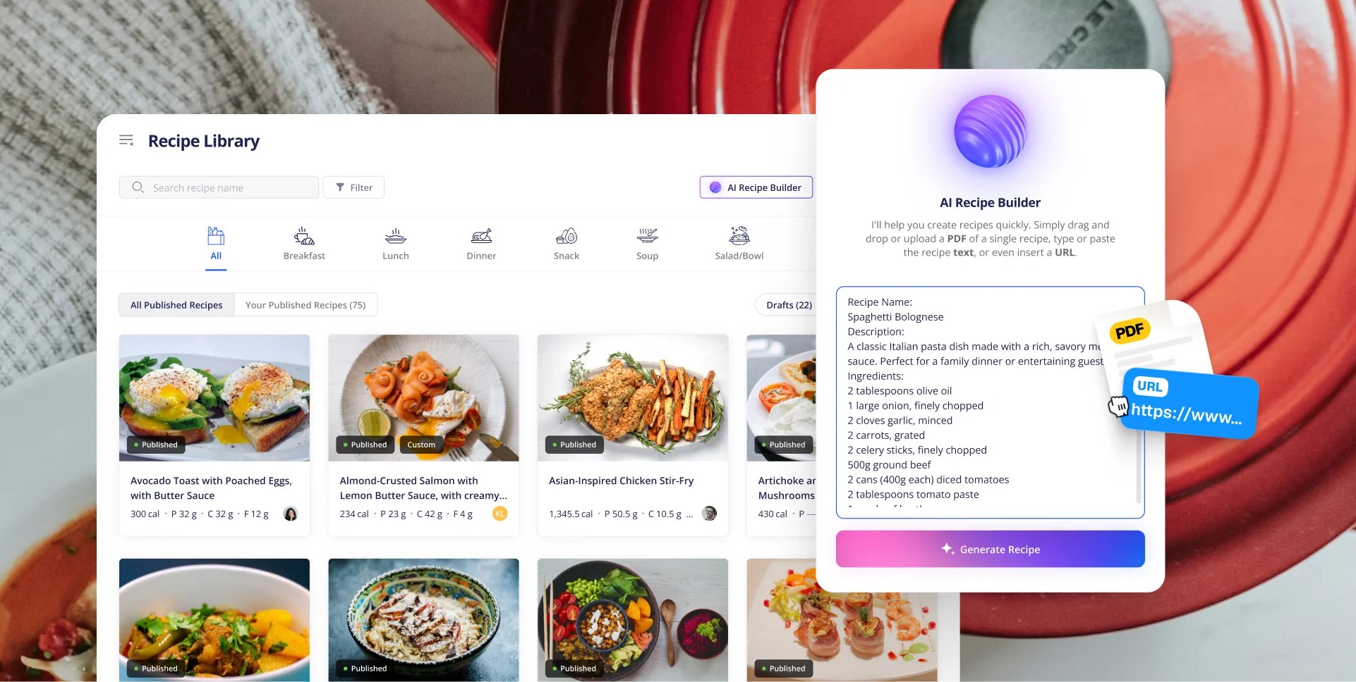 everfit custom recipe