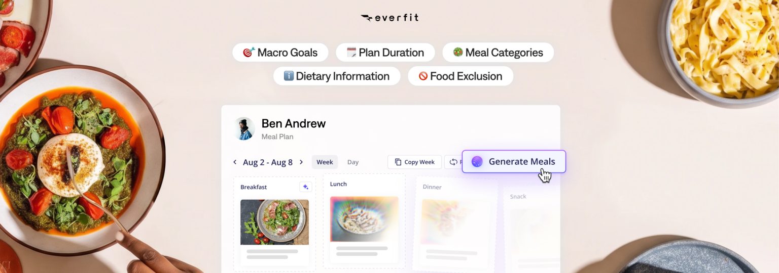 Everfit’s Meal Plan Generator: Personalized Nutrition Coaching Without the Manual Work