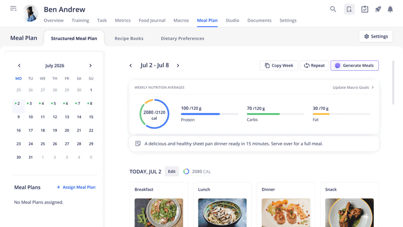 everfit repeat meal plan